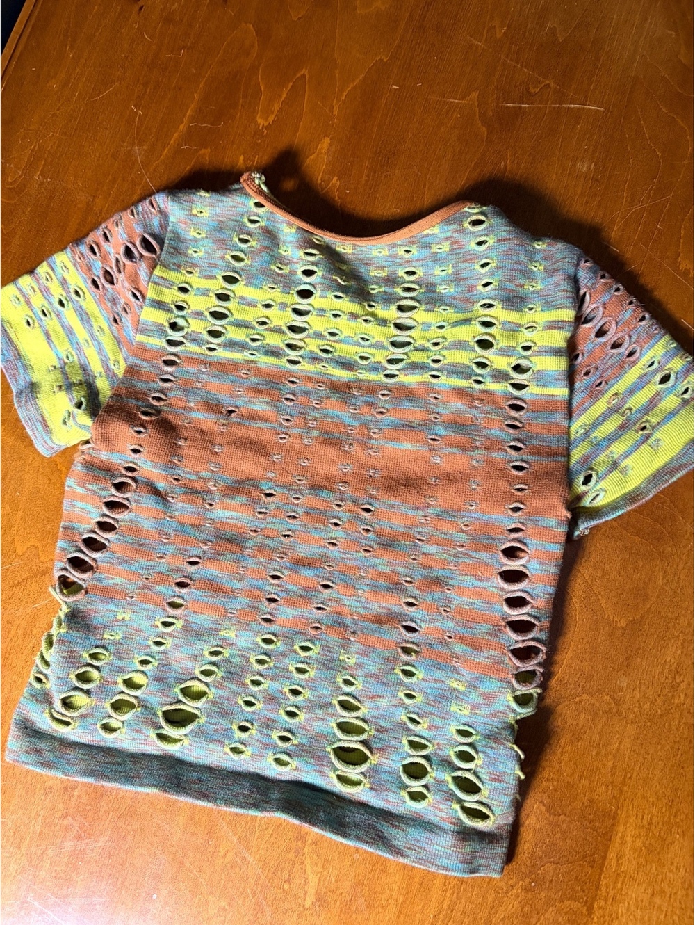 Urban Outfitters Out From Under Spacedye Distressed Cutout Crop Top S/M